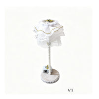 1:12 Scale Floor Lamp Gold Trim Dollhouse Floor Lamp Pearl Accents for DIY Scene Styling