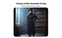 Plague Doctor Costume Faux Leather Accents Gothic Steampunk Robe Scary for Women