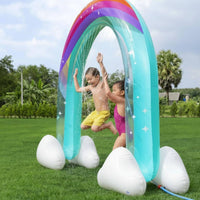 Rainbow Sprinkler Arch Easy Setup Inflatable Arch Sprinkler Backyard Fun