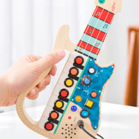 Electric Guitar Busy Board Perforated Children's Toy Fine Motor Skills