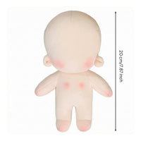 Seated Soft Doll Blush Cheeks Soft Stuffed Doll Rounded Limbs