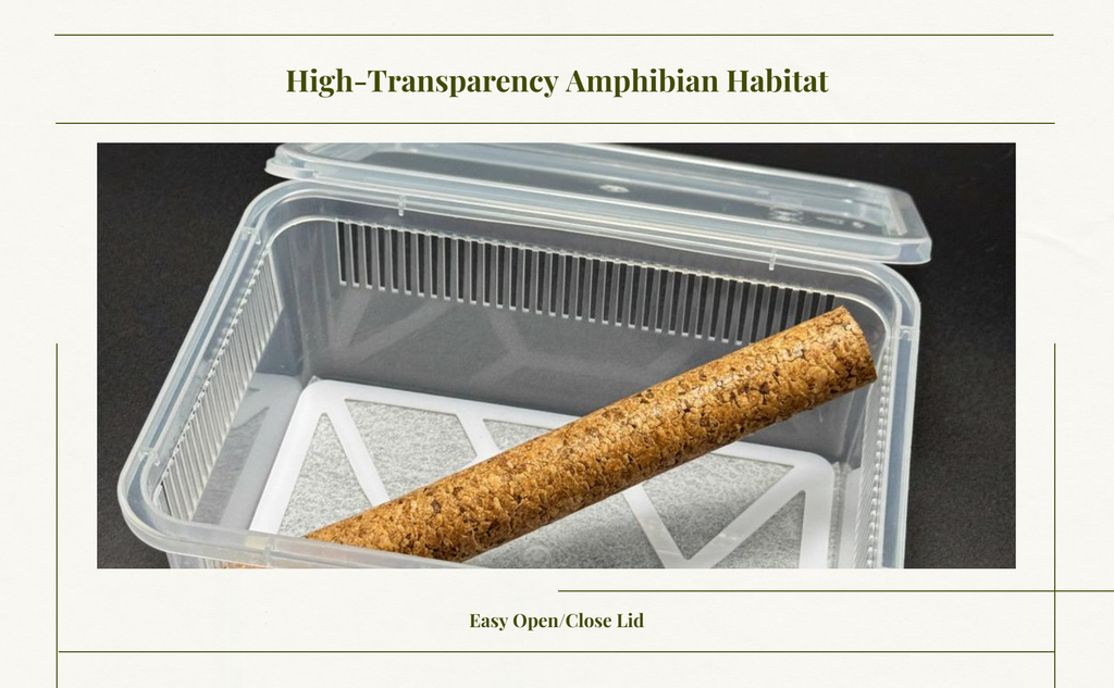 Ventilated gecko terrarium, easy access