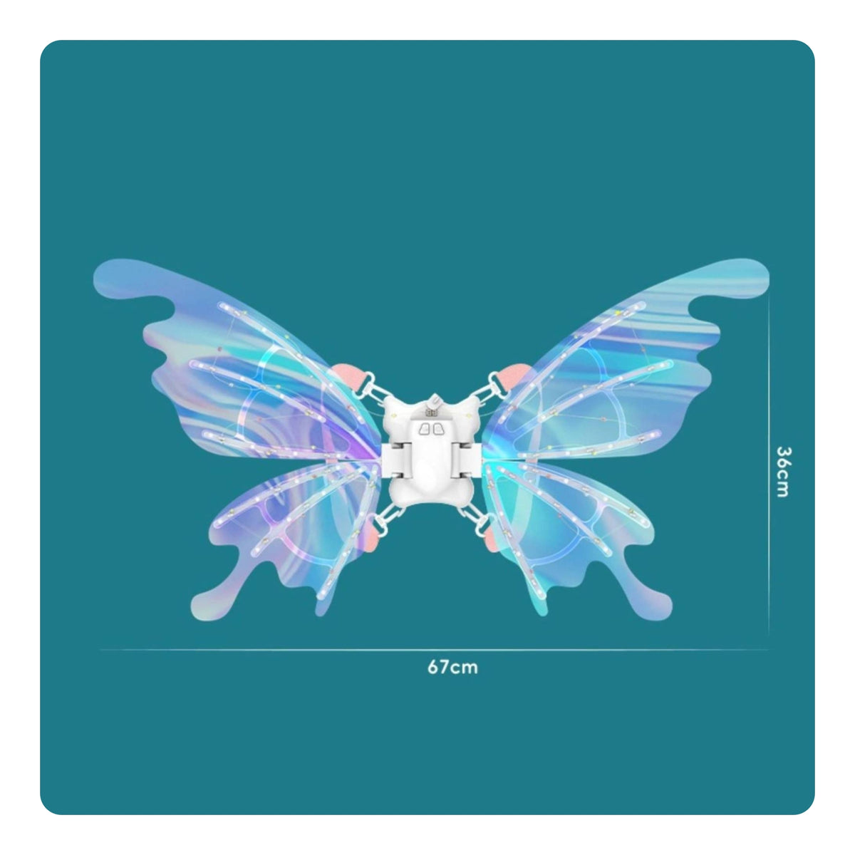 Musical Butterfly Wings Iridescent Children's Costume Accessory for Party