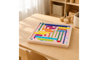 Wooden Maze Toy Brain Training Reasoning Maze Game Board Safe Polished Wood