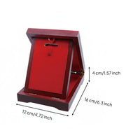 Wooden Medal Display Box Easel Back Stand Awards Display Frame for Office Decor