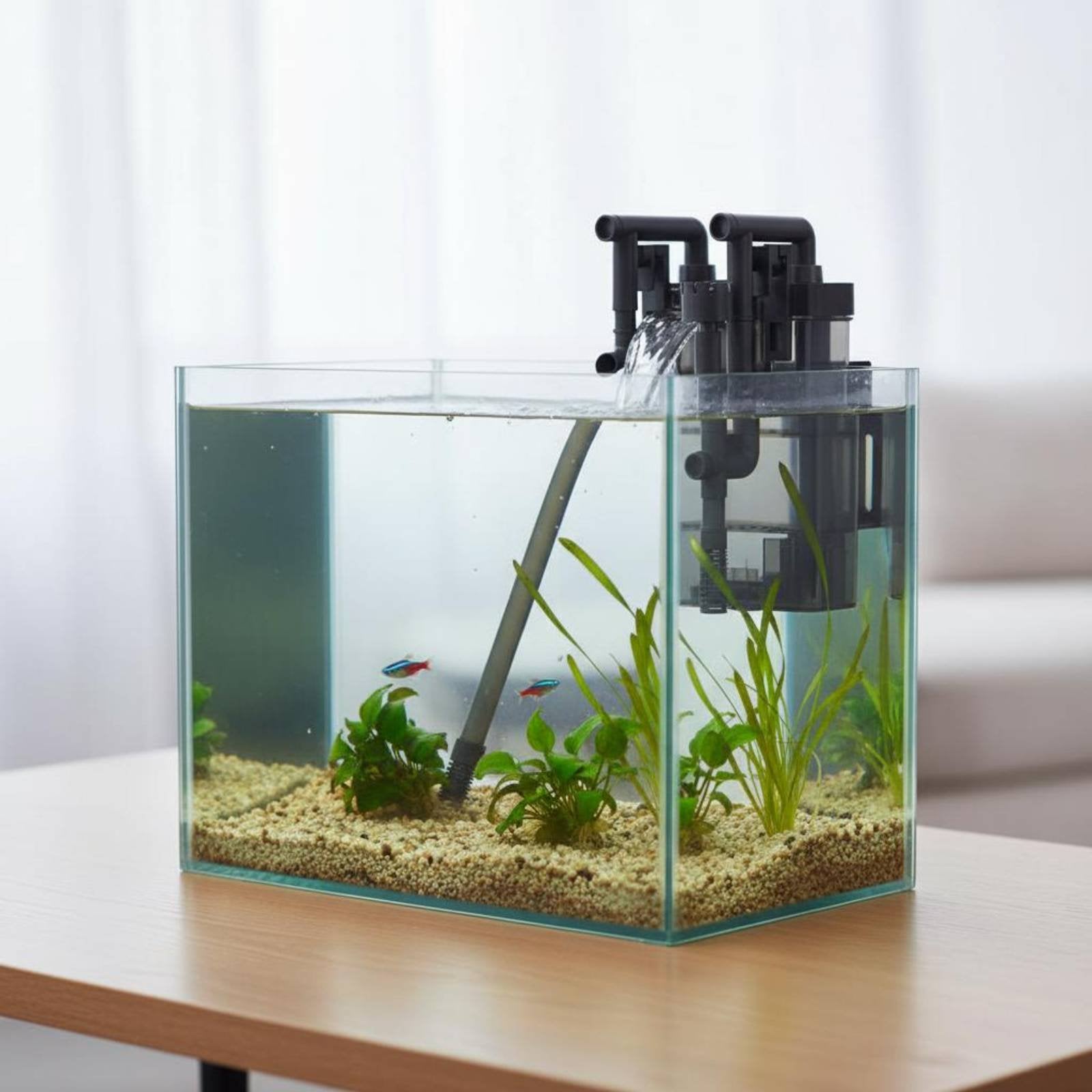Aquarium Surface Skimmer Oil Film Removal 3-in-1 Aquarium Filter Pump