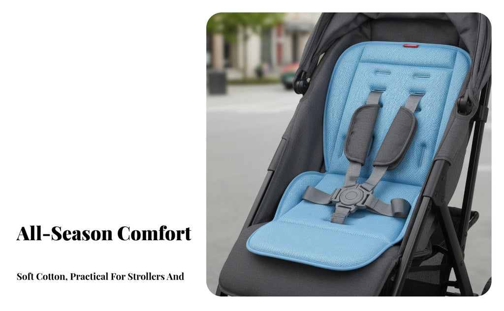 All-Season Use Baby Stroller Cushion Soft and Comfortable Baby Stroller Seat Liner Easy to Wash for Infants, Toddlers, High Chair