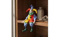 Dangling Leg Clown Ornament Gift Idea Ceramic Clown Doll Carnival Theme