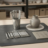 20 Pieces Ceramic Stamping Tool Set Metal Pottery Embossing Tool Easy to Clean