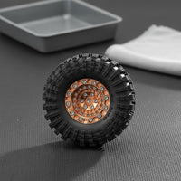 4 Pieces 1.3 Inch Beadlock Wheels Double 5mm 7mm Hex RC Crawler Wheel Set
