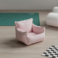 BJD Sofa Handmade Dollhouse Single Sofa Soft Cushion