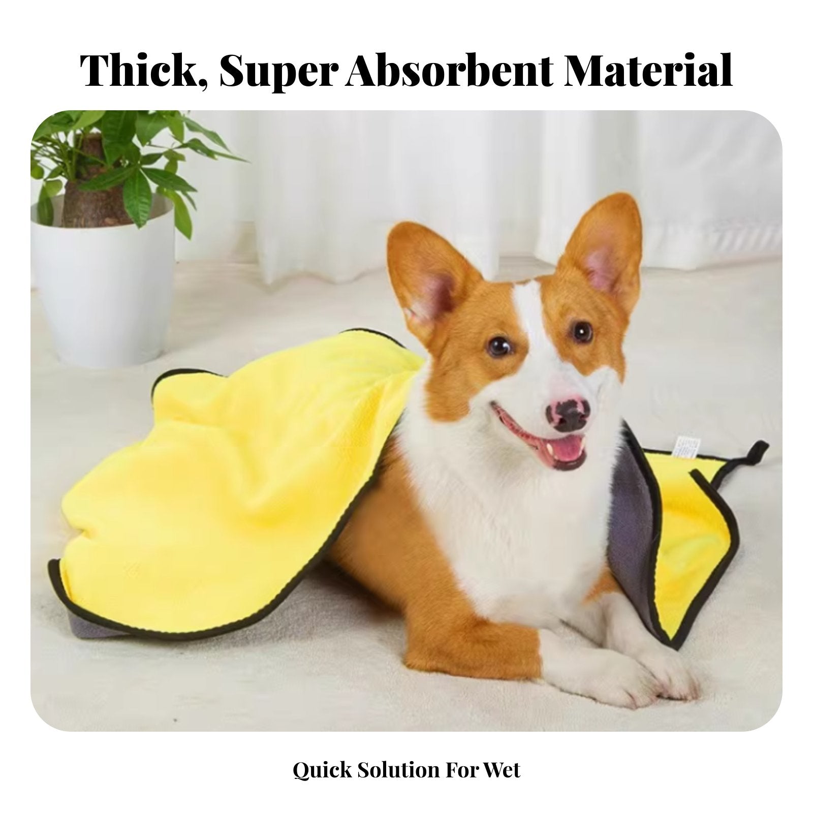 Strong Water Absorption Pet Bath Towel Lint-Clear Quick Dry Pet Towel Thickened for Grooming, Cleaning, Outdoor