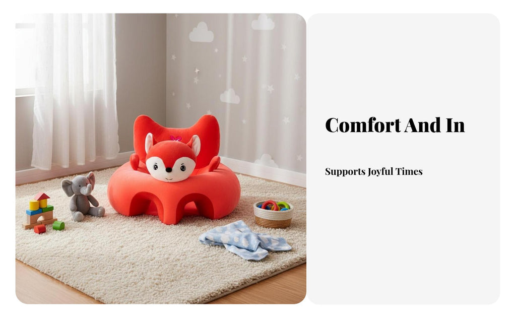 Inflatable Sitting Trainer Portable Infant Floor Chair hands-free for Home, Babies
