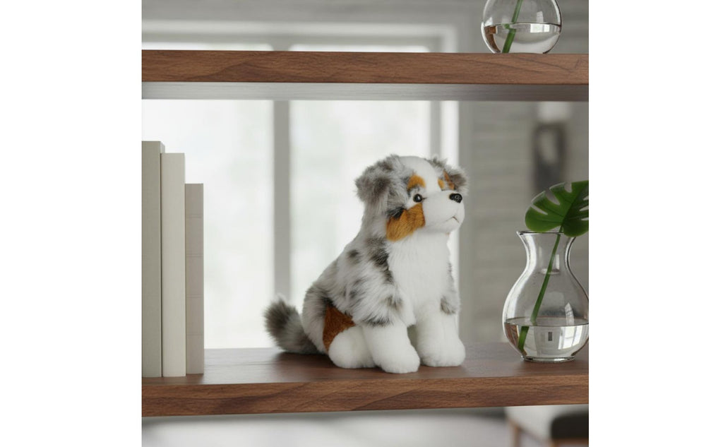 Australian Herder Stuffed Cuddly Realistic Dog Stuffed Soft for Playtime