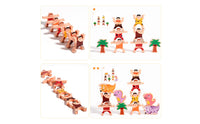 Wooden Dinosaur Stacking Toy Early Learning Dinosaur Stacking Blocks
