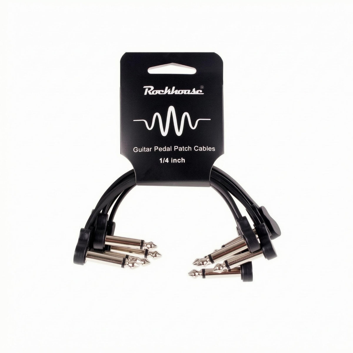 6 Pieces Flat Guitar Pedal Cable Metal Plugs Pedalboard Connection Cable