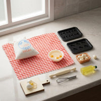 Miniature Dollhouse Kitchen Accessory Set Checkered
