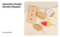4 Pieces Wooden Flavored Ice Set Fine Motor Skills Flavored Ice Toy Set