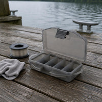 Fishing Lure Storage Box Gray Portable Lure Box Multiple Compartments