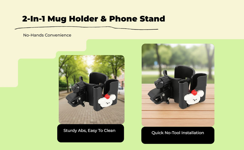 Non-slip stroller cup holder