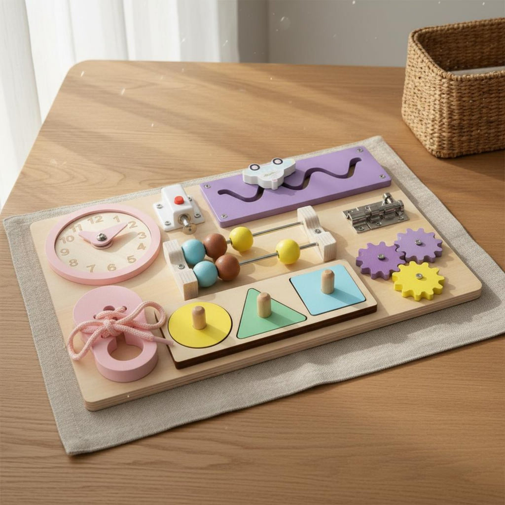 Educational Busy Board Travel Friendly Busy Board for Preschool, Preschoolers