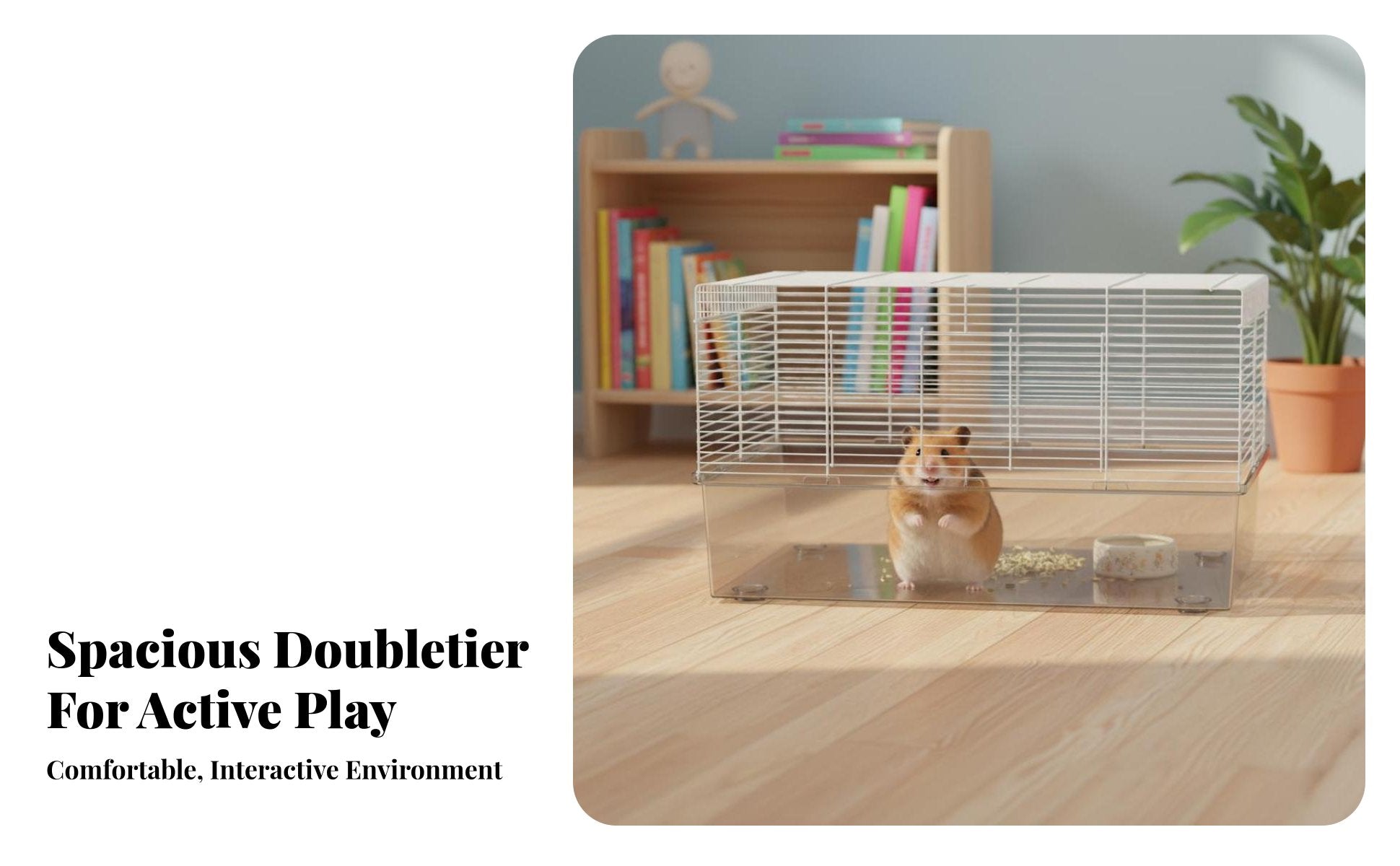 Transparent Hamster Villa secureresistant Small Pet enclosure Easy to Clean for Children