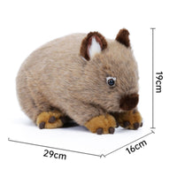 Wombat Stuffed Creature Gift Idea Realistic Wombat Plushie for Playtime, Kids