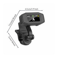 Rechargeable Attach-on Tuner 360° Rotatable Display Multi-Instrument Tuner