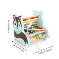 Wooden Abacus Toy Bead Maze Table Educational Cartoon Animal for Children