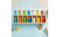 Color Matching Bottle Game Portable Wooden Tray Toy Long-Lasting