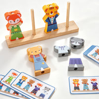 Wooden Educational Creature Dress-up Toy Natural Wood Finish