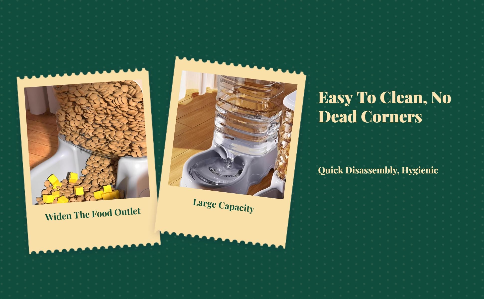 Large automatic pet feeder, no power