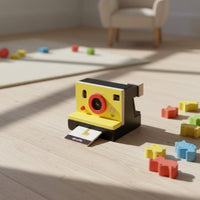 14 Pieces Wooden Camera Play Set Search-and-Find Activities Wooden Camera Toy