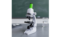 Educational Gift Kids Microscope Set LED Light Beginner Microscope Kit 1200x Magnification for Students, Beginners, Classroom, Home School