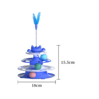 Feline Circuit Toy Easy to Clean Feather Feline Teaser Non-Slip Base