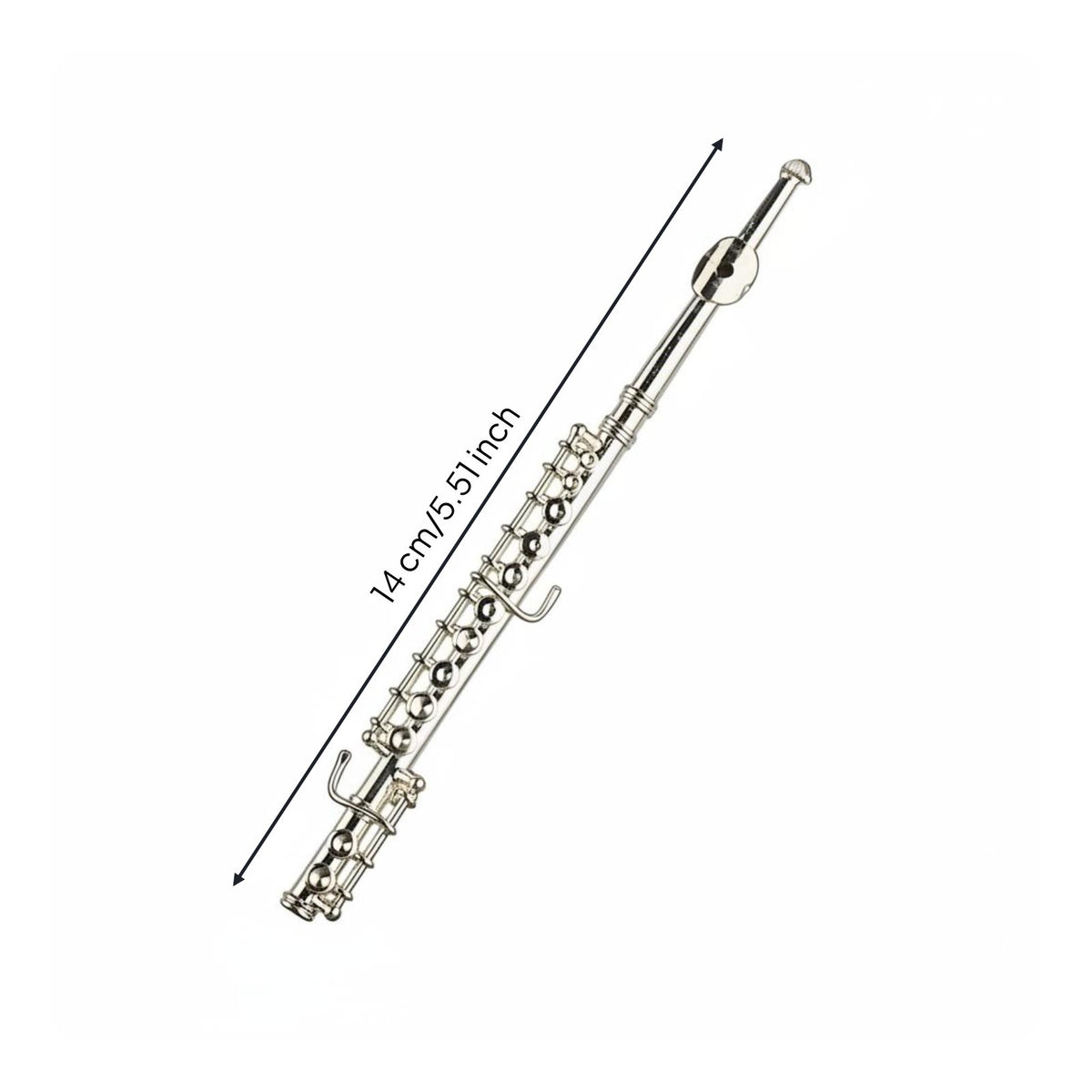 Miniature Flute Model Realistic Design Home Decor Collectible for Desk, Office