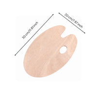 Unfinished Wooden Palette Even Surface Wooden Paint Palette Long-Lasting