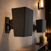 Multi Angle Design Speaker Wall Mount Home Theater Speaker Wall Bracket Easy Installation Audio Mounting Hardware Vertical and Horizontal Adjustment for KTV, Surround Sound