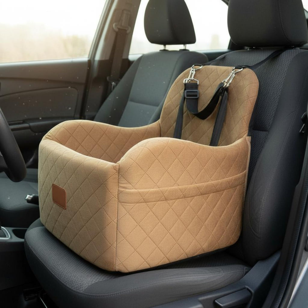 Dog Car Booster Seat Soft Padded Car Pet Bed Sturdy Foam for Travel, Dogs