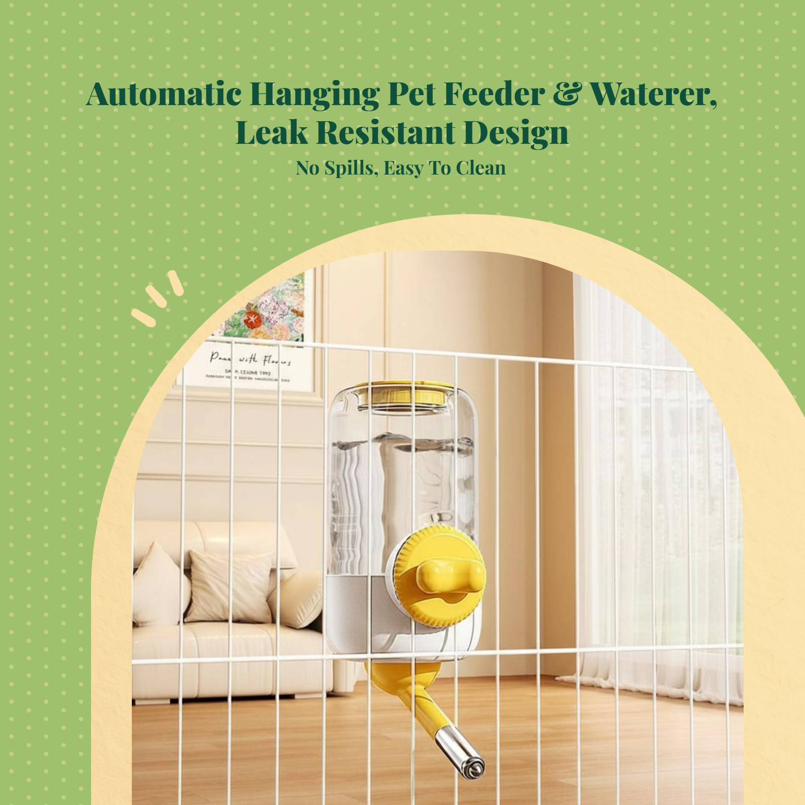 Leakproof dog water bottle for cages