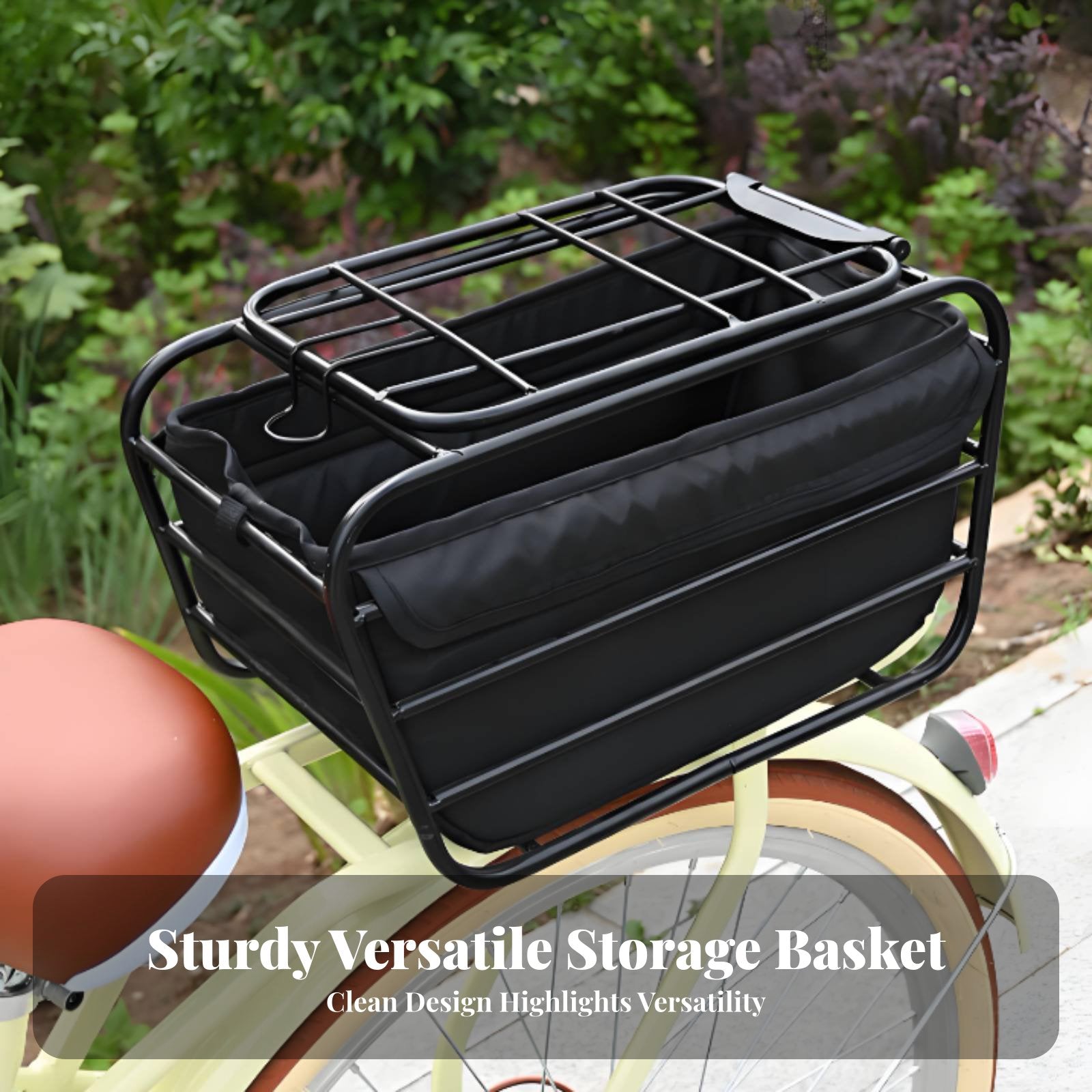Multi-Functional Cycle Pet Carrier Basket Large Capacity Dog Bike Carrier Easy Installation for Travel