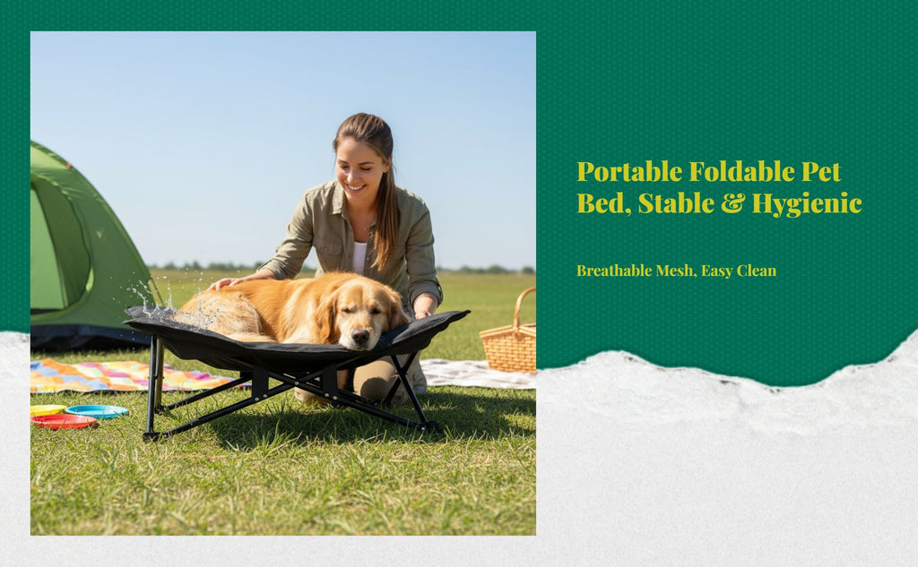 Waterproof raised pet bed