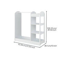Kids Dress up Center with Mirror Fosters Imagination Kids Armoire with Shelves Develops Tidying Routines Young Child Dress up Wardrobe