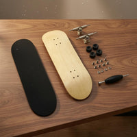 Maple Finger Skateboard Metal Trucks Maple Fingerboard Soft PU