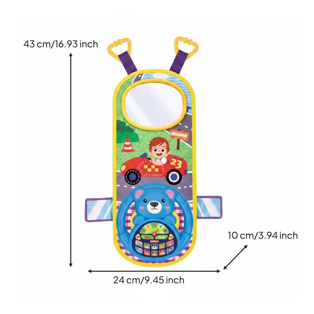 Car Driving Toy Interactive Hanging Steering Wheel Toy Lights and Sounds