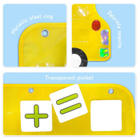 Bus Mathematical Ruler Chart Interactive Addition Subtraction Pocket Chart Wipe-Clean Cards Mathematical Ruler Learning Game for Teachers, Classroom