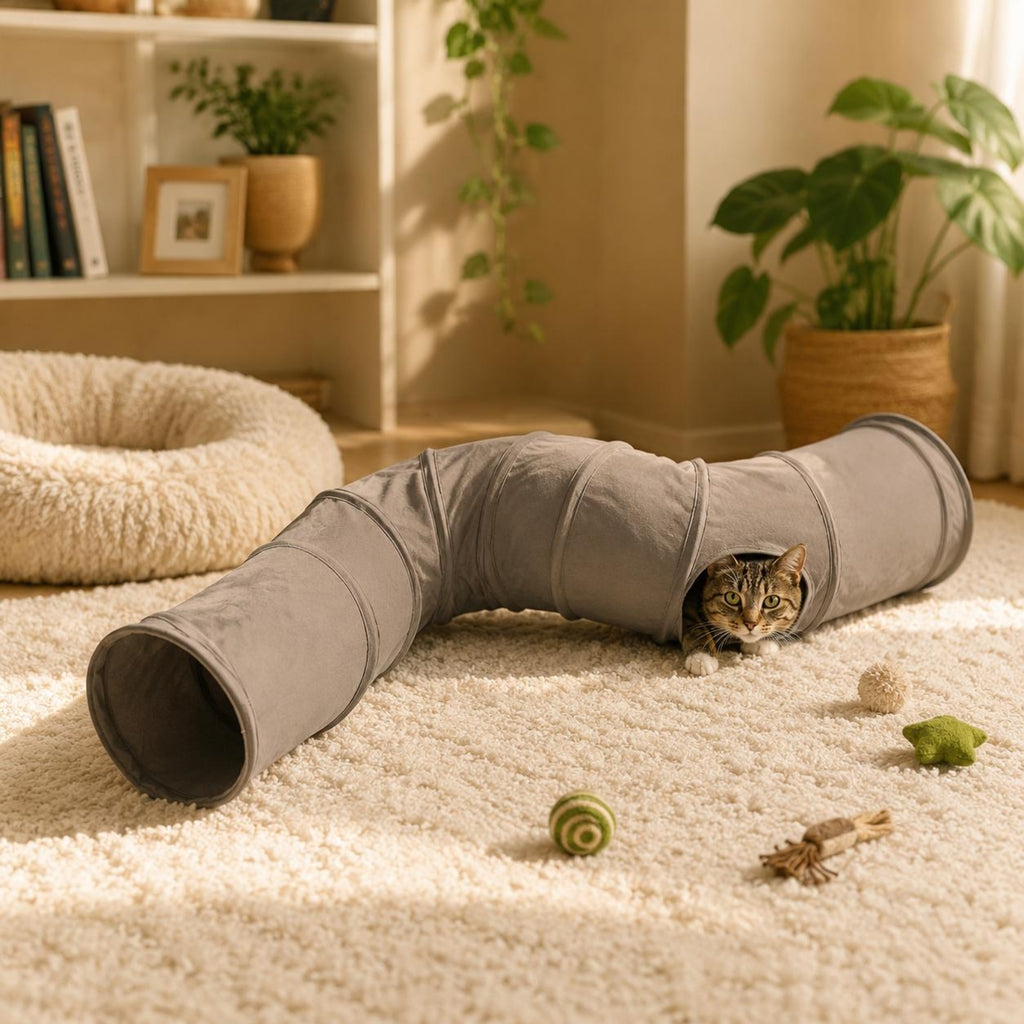 Foldable Cat Tunnel Multi-Section Cat Tunnel Waterproof for Investigate