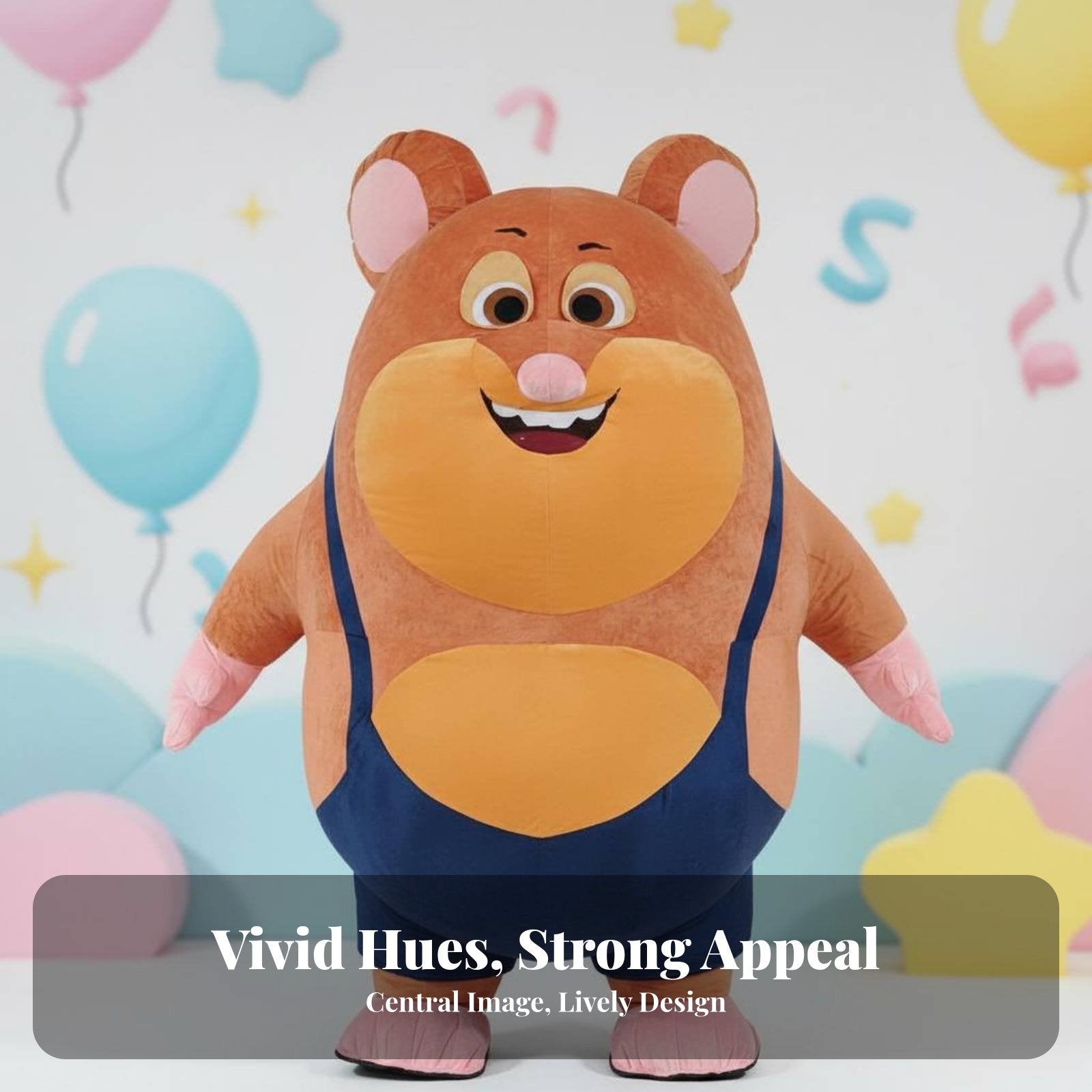 ambulatory Hamster Costume Inflatable Design character costume Outfit Cute creature Theme