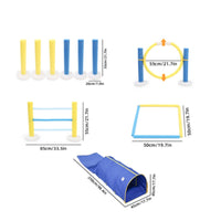 Dog Agility Training Set Blue and Yellow Pet Sports Round Bases