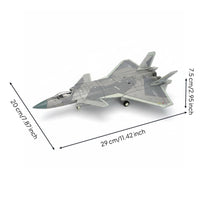J-20 Fighter Jet Model Glue-No-Glue Assembly Pre-Colored Jet Model for Beginners